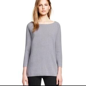 Tory Burch Rylie Side Zip Merino Wool Sweater